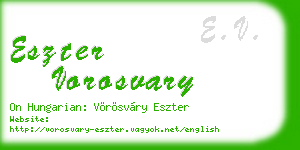 eszter vorosvary business card